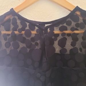 The Little Details Original Sheer Black Blouse